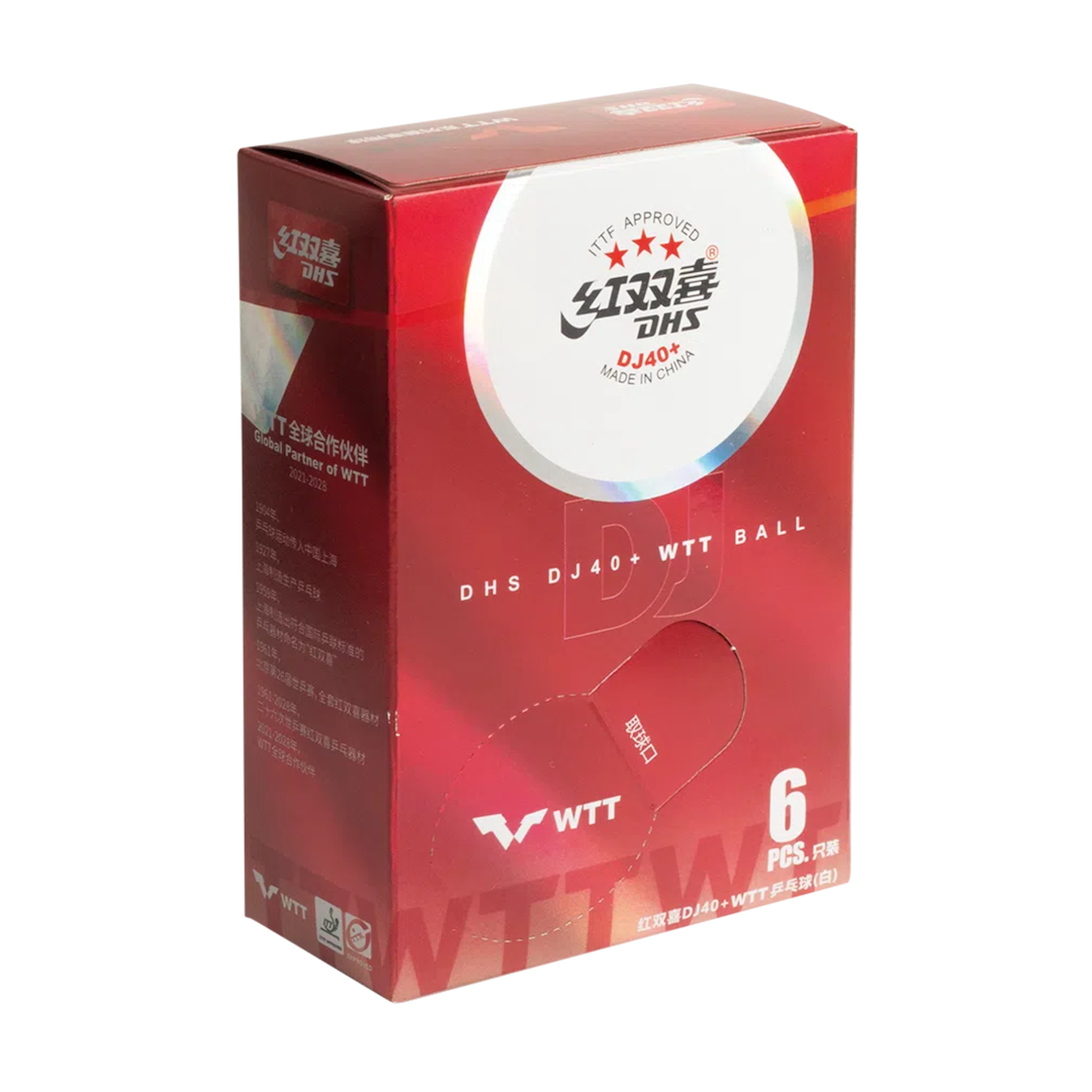 DHS DJ40+ WTT 3-Star Table Tennis Balls