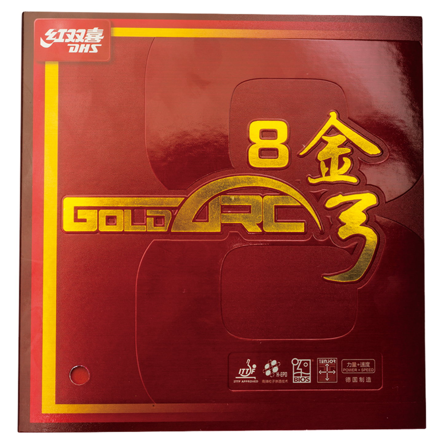 DHS Gold Arc 8 Table Tennis Rubber