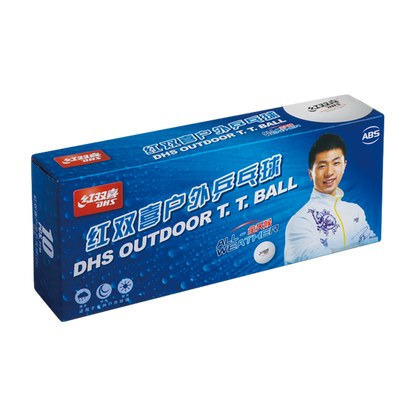 DHS Outdoor 40+ Table Tennis Ball White