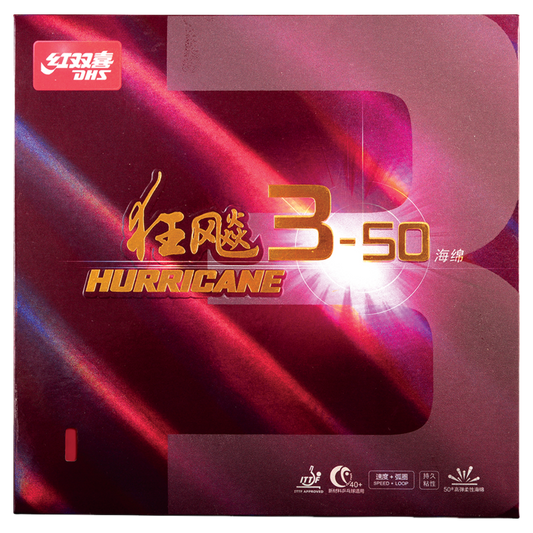 DHS Hurricane 3-50 Table Tennis Rubbers