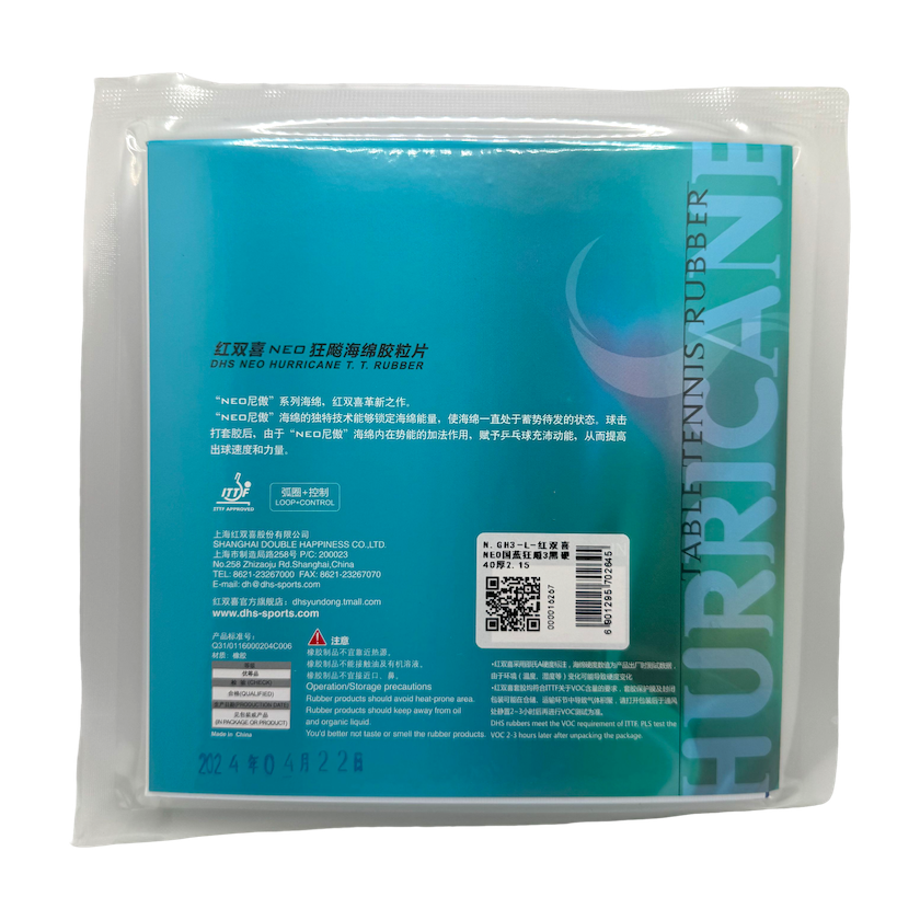 DHS Hurricane 3 National NEO Blue Table Tennis Rubbers